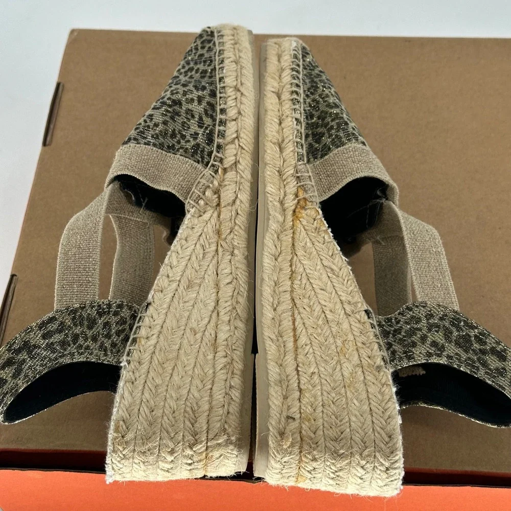 Toni Pons Espadrilles Triton Leo Leopard Metallic EU 40 US 9 Boho Summer Spain
